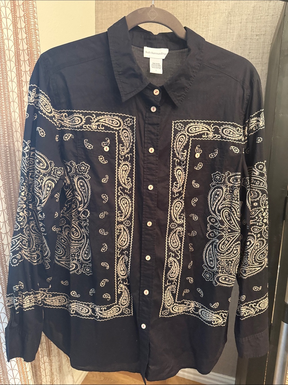 Soft Surroundings Black Cotton Tee